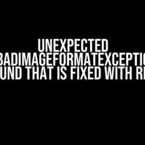 Unexpected System.BadImageFormatException: Index not found That is Fixed with Restart